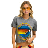 Aviator Nation Heather Grey Signature Aviator Nation Boyfriend Tee