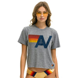 Aviator Nation Heather Grey AV Logo Boyfriend Tee