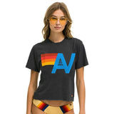 Aviator Nation Charcoal AV Logo Boyfriend Tee