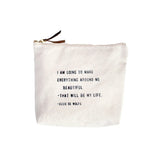 Sugarboo & Co Elsie De Wolfe Quote Canvas Zip Pouch