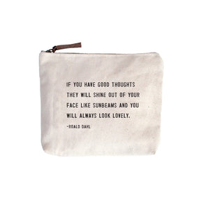 Sugarboo & Co Roald Dahl Quote Canvas Zip Pouch