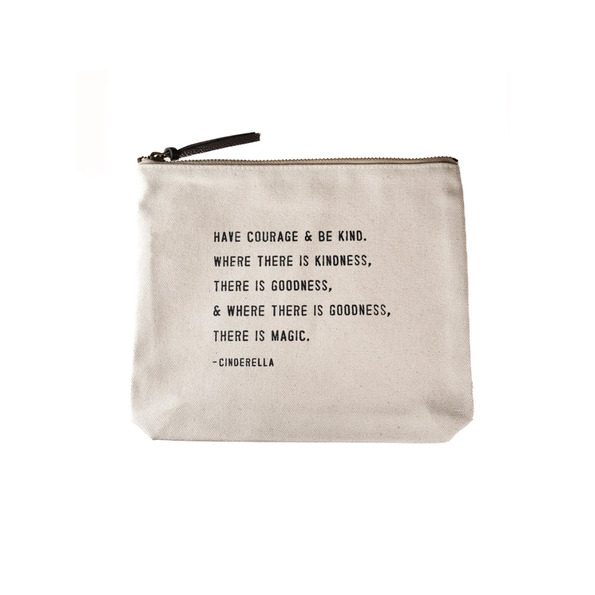 Sugarboo & Co Cinderella Quote Canvas Zip Pouch