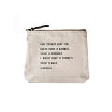 Sugarboo & Co Cinderella Quote Canvas Zip Pouch