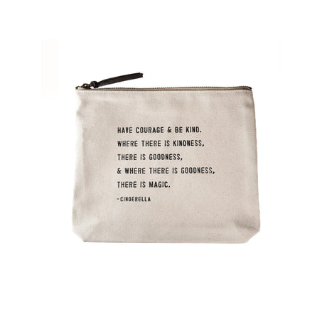 Sugarboo & Co Cinderella Quote Canvas Zip Pouch