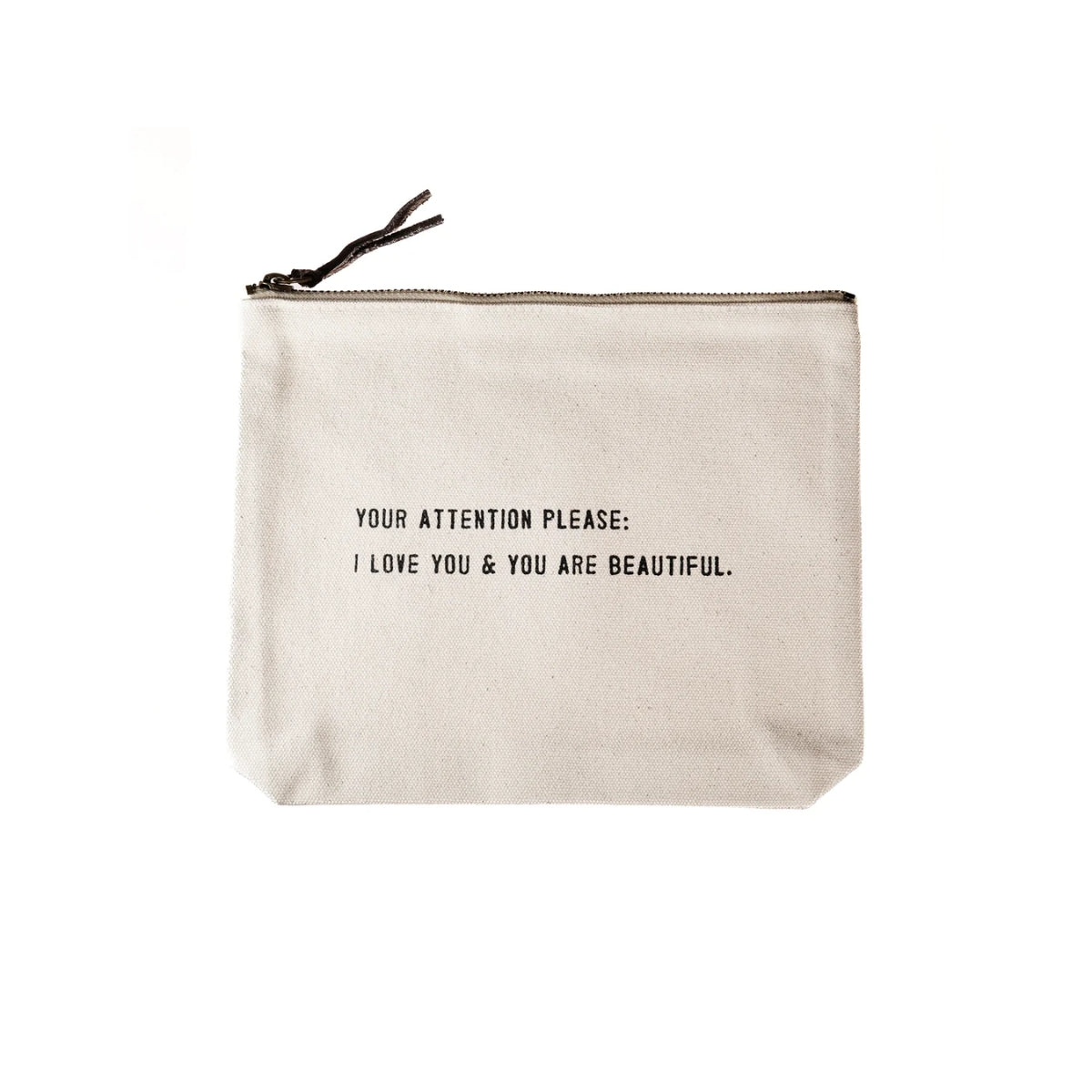 Sugarboo & Co Your Attention Please Canvas Zip Pouch