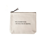 Sugarboo & Co Your Attention Please Canvas Zip Pouch