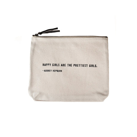 Sugarboo & Co Audrey Hepburn Quote Canvas Zip Pouch