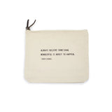 Sugarboo & Co Coco Chanel Quote Canvas Zip Pouch