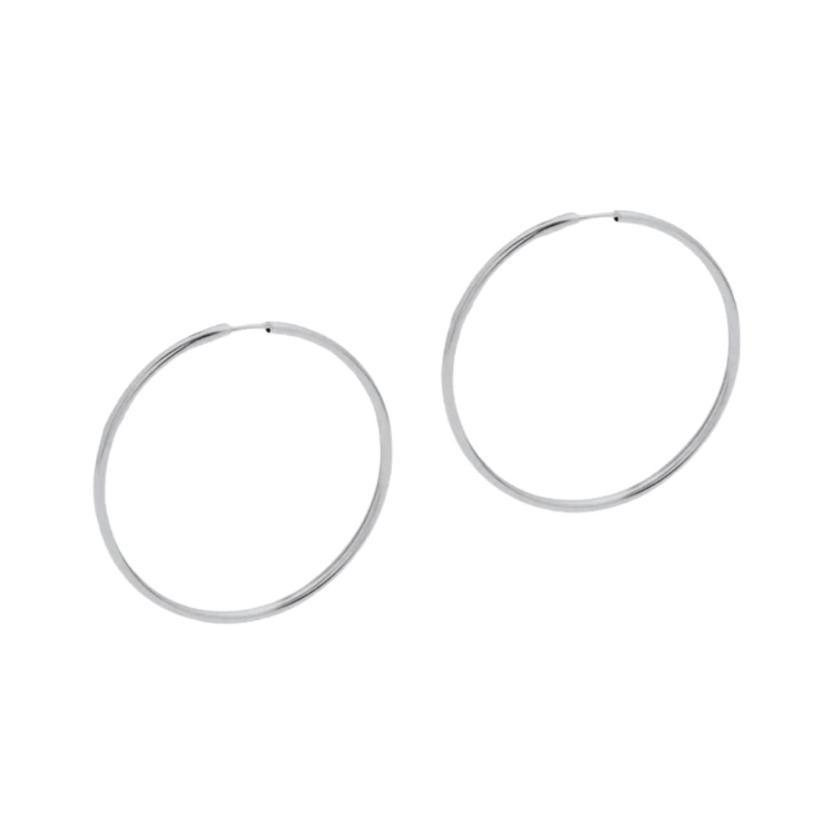 Featherweight Silver Hoop Earrings