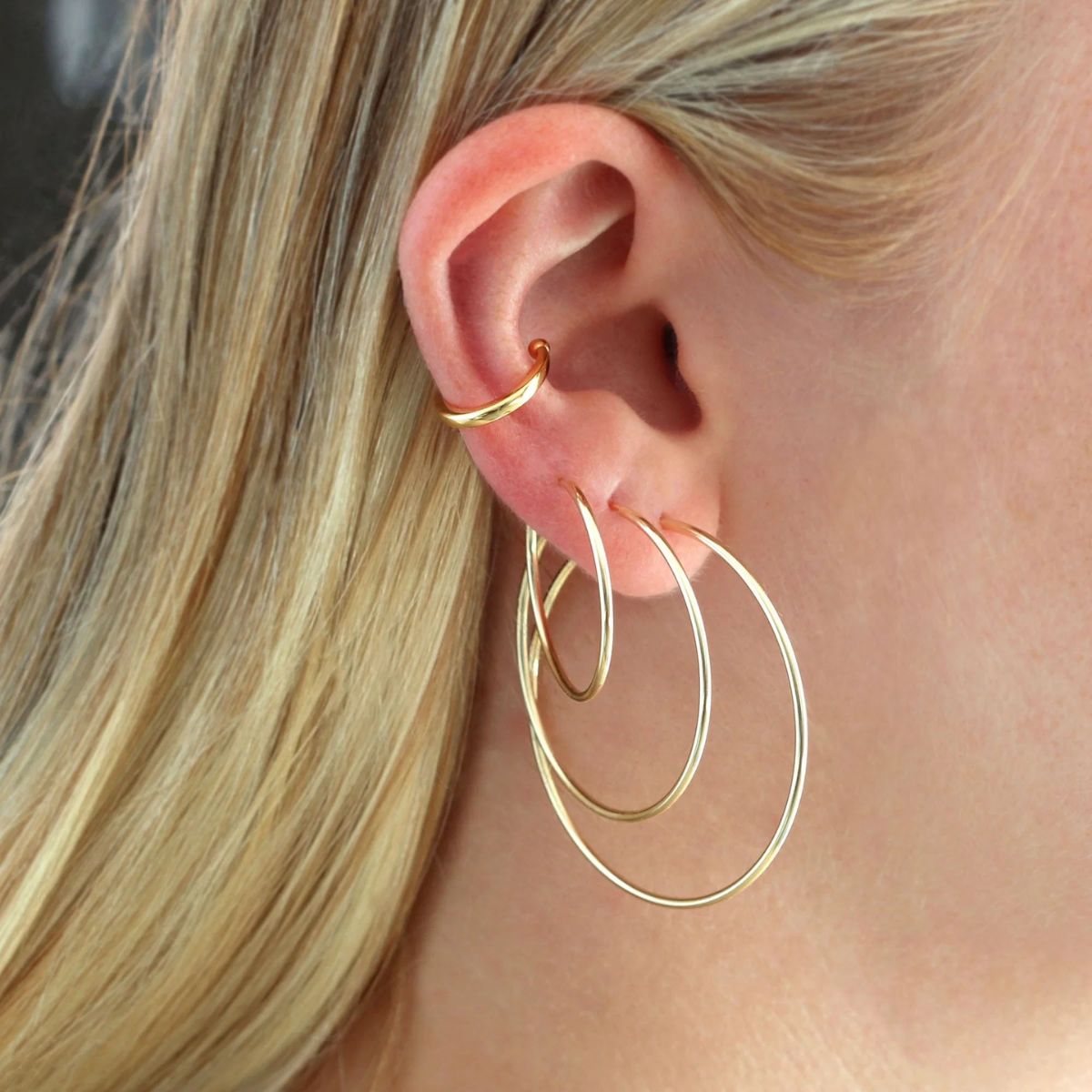 Featherweight Silver Hoop Earrings