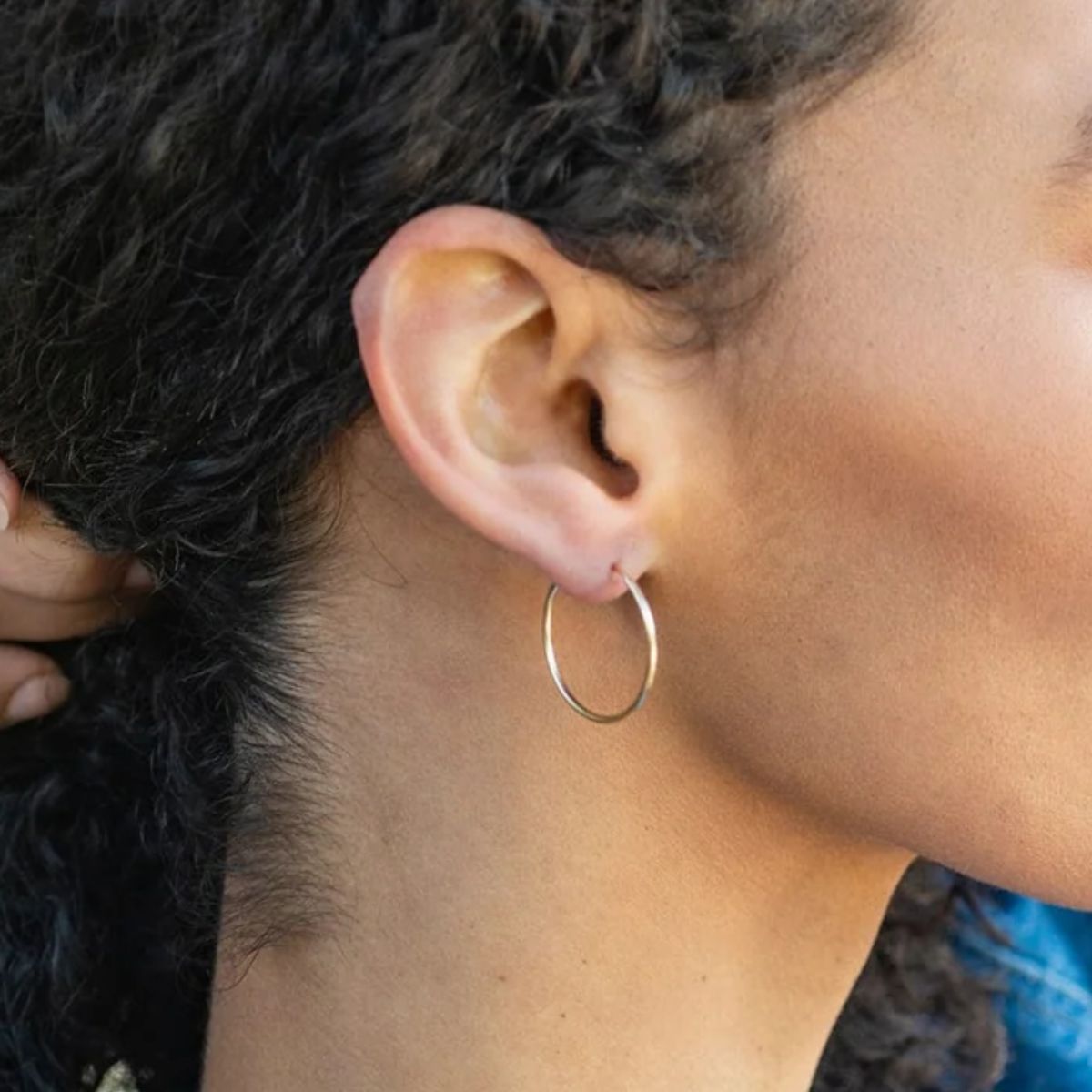 Featherweight Silver Hoop Earrings