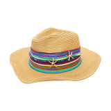 Birnayta Starfish Charms Blue Multi Cord Band Unchained Panama Hat