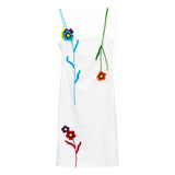 Boutique Flo Crochet Flower White Dress