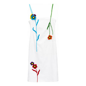 Boutique Flo Crochet Flower White Dress