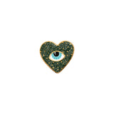 Noorena Emerald Heart Evil Eye Ceramic Magnet