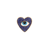 Cobalt Heart Evil Eye Magnet
