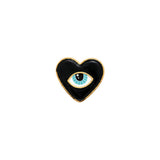 Noorena Black Heart Evil Eye Ceramic Magnet