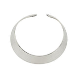 You & Eye Silver Plated Wide Band Open Collar Choker