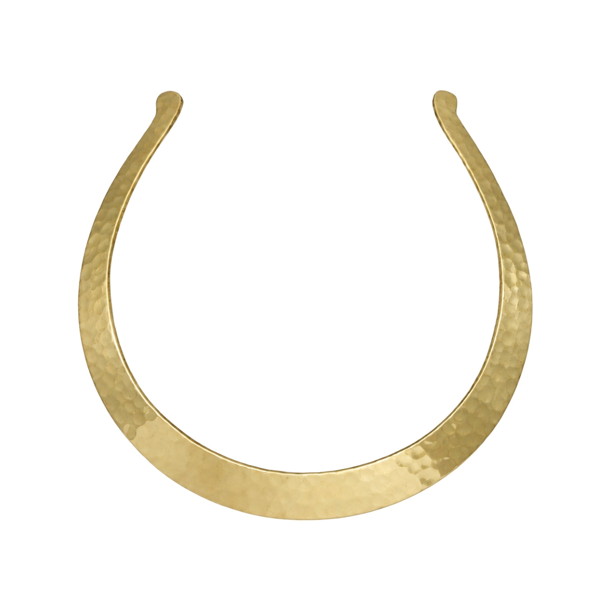 You & Eye Hammered Gold Slim Band Open Collar Choker