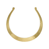 You & Eye Hammered Gold Slim Band Open Collar Choker