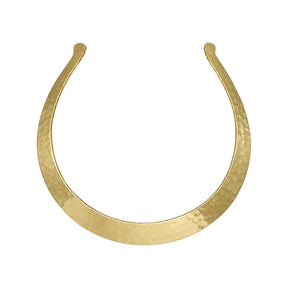 You & Eye Hammered Gold Slim Band Open Collar Choker