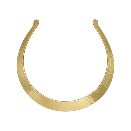 You & Eye Hammered Gold Slim Band Open Collar Choker