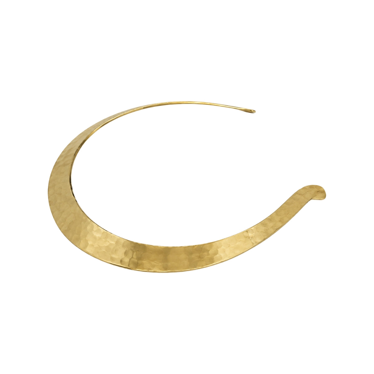 Hammered Slim Band Open Collar Choker