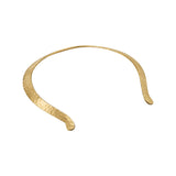 Hammered Slim Band Open Collar Choker