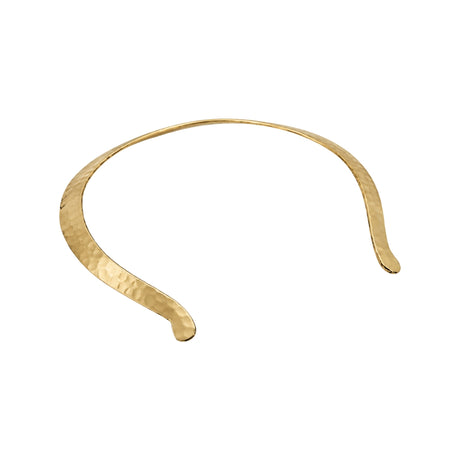 Hammered Slim Band Open Collar Choker
