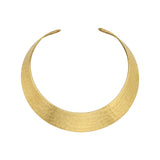 You & Eye Hammered Gold Wide Band Open Collar Choker