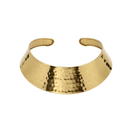 Hammered Wide Band Open Collar Choker