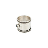 Gray Moonstone Hammered Ring