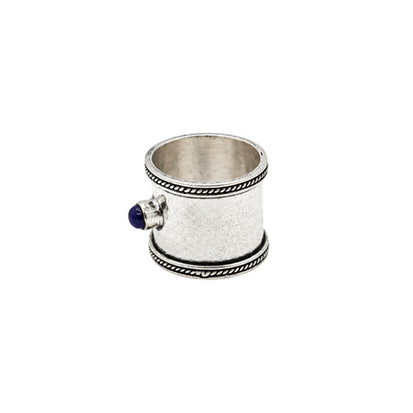 Lapis Lazuli Hammered Ring