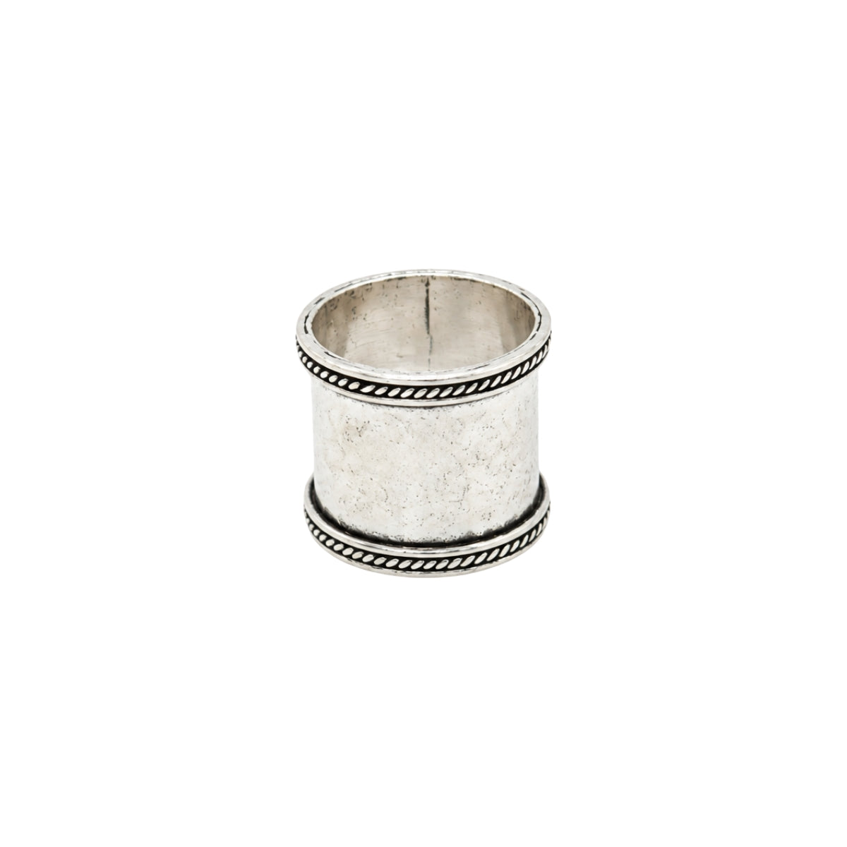 Garnet Hammered Ring