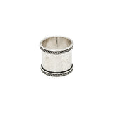 Garnet Hammered Ring