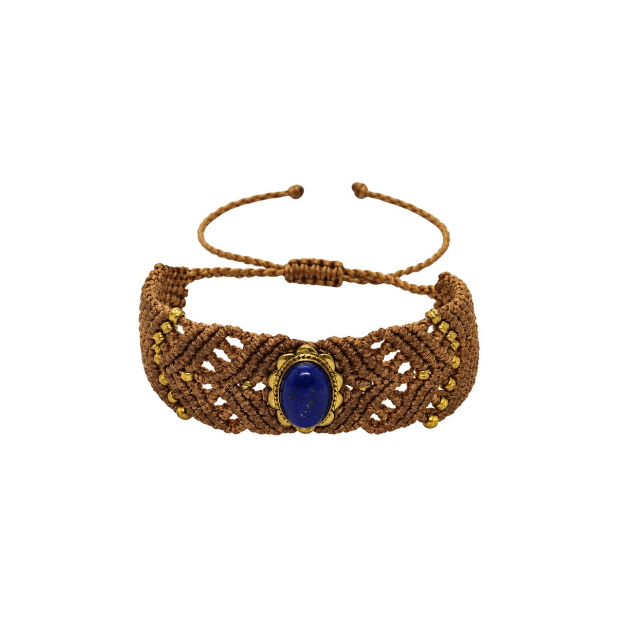 You & Eye Lapis Lazuli Macrame Bracelet