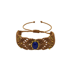 You & Eye Lapis Lazuli Macrame Bracelet