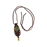 You & Eye Prehnite Macrame Necklace