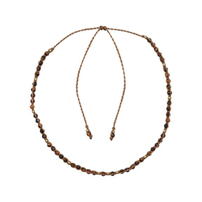 You & Eye Tiger's Eye Gemstone Beaded Thread Necklace