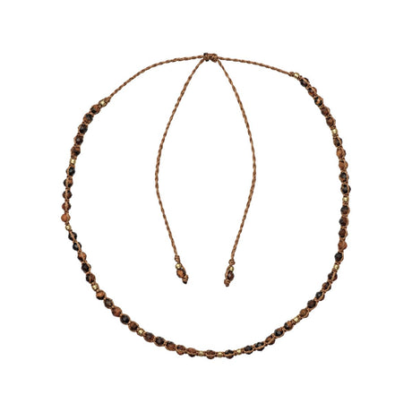 You & Eye Tiger's Eye Gemstone Beaded Thread Necklace