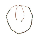 You & Eye Jasper Gemstone Beaded Thread Necklace