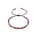You & Eye Pink Opal Gemstone Beaded Thread Bracelet