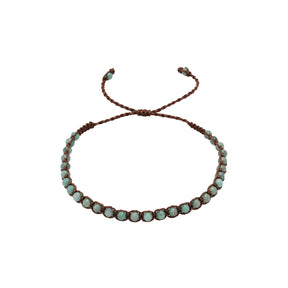 You & Eye Amazonite Gemstone Beaded Thread Bracelet