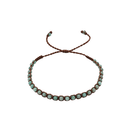 You & Eye Amazonite Gemstone Beaded Thread Bracelet