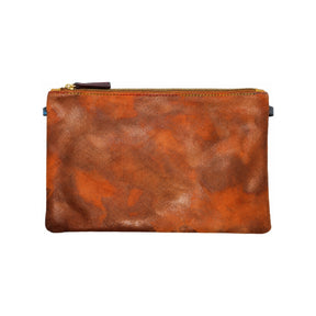 Ebarrito Copper Crimson Shagreen XL Leather Pouch