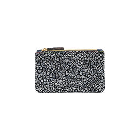 Ebarrito Silver Speckle Mini Double Leather Clutch Bag
