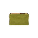 Python Print & Olive Suede Mini Double Clutch Bag