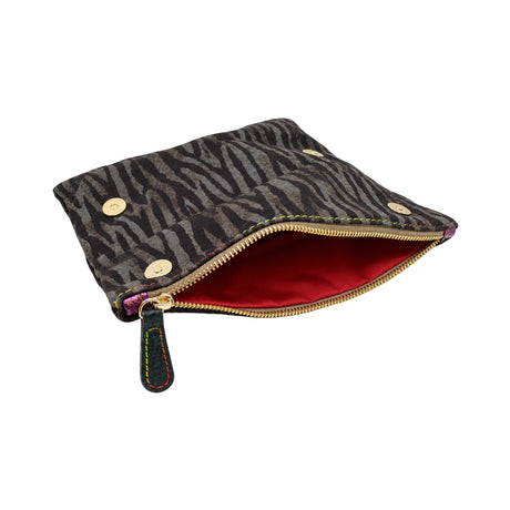 Brown & Tiger Print Minilie Clutch Bag
