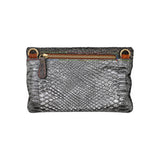 Brown Croc & Tiger Print Minilie Clutch Bag