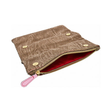 Tweed & Taupe Tiger Print Minilie Clutch Bag